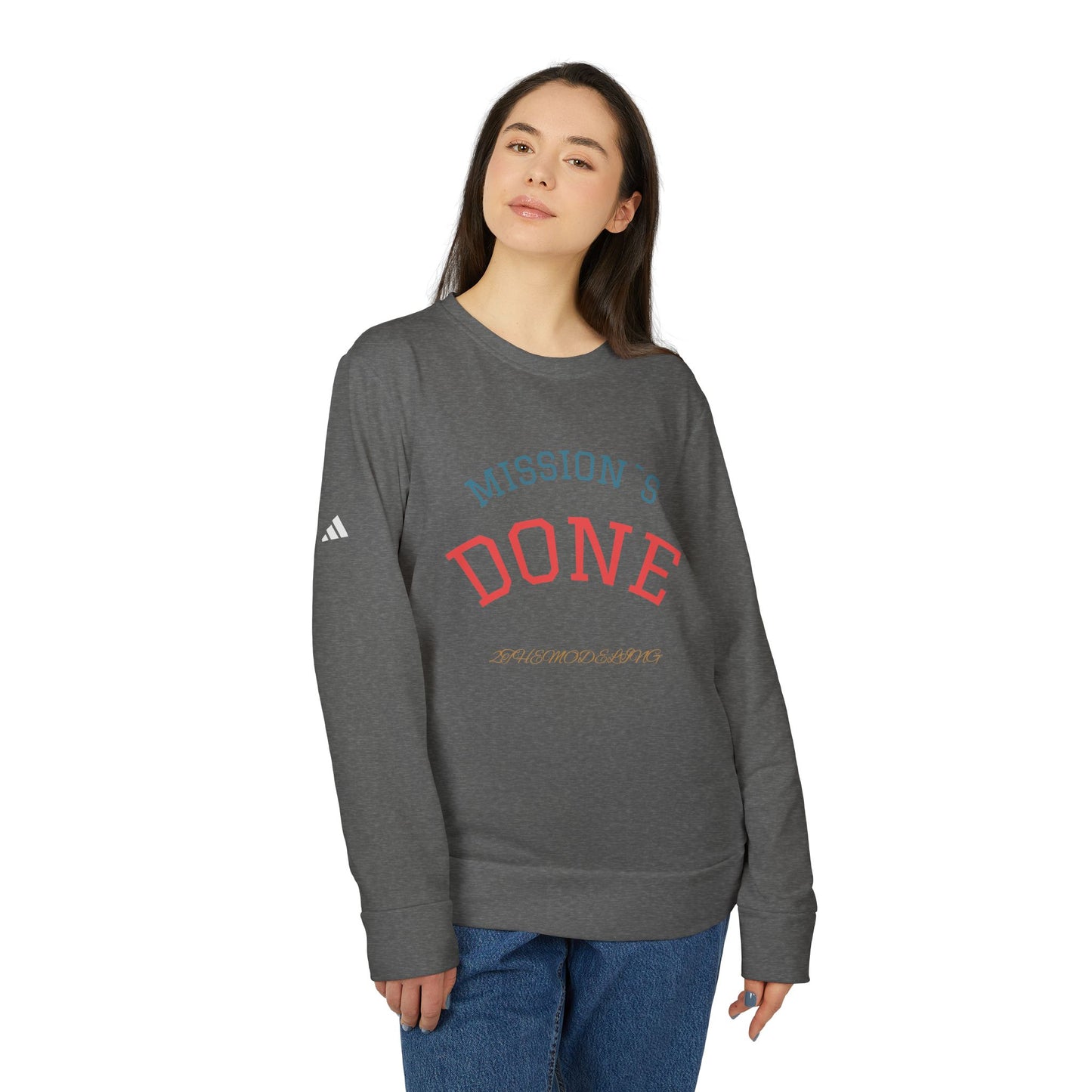 Fleece Sweatshirt – ‘Mission’s Done’ – Cozy, Relaxed Fit with Motivational Message for Comfort & Style