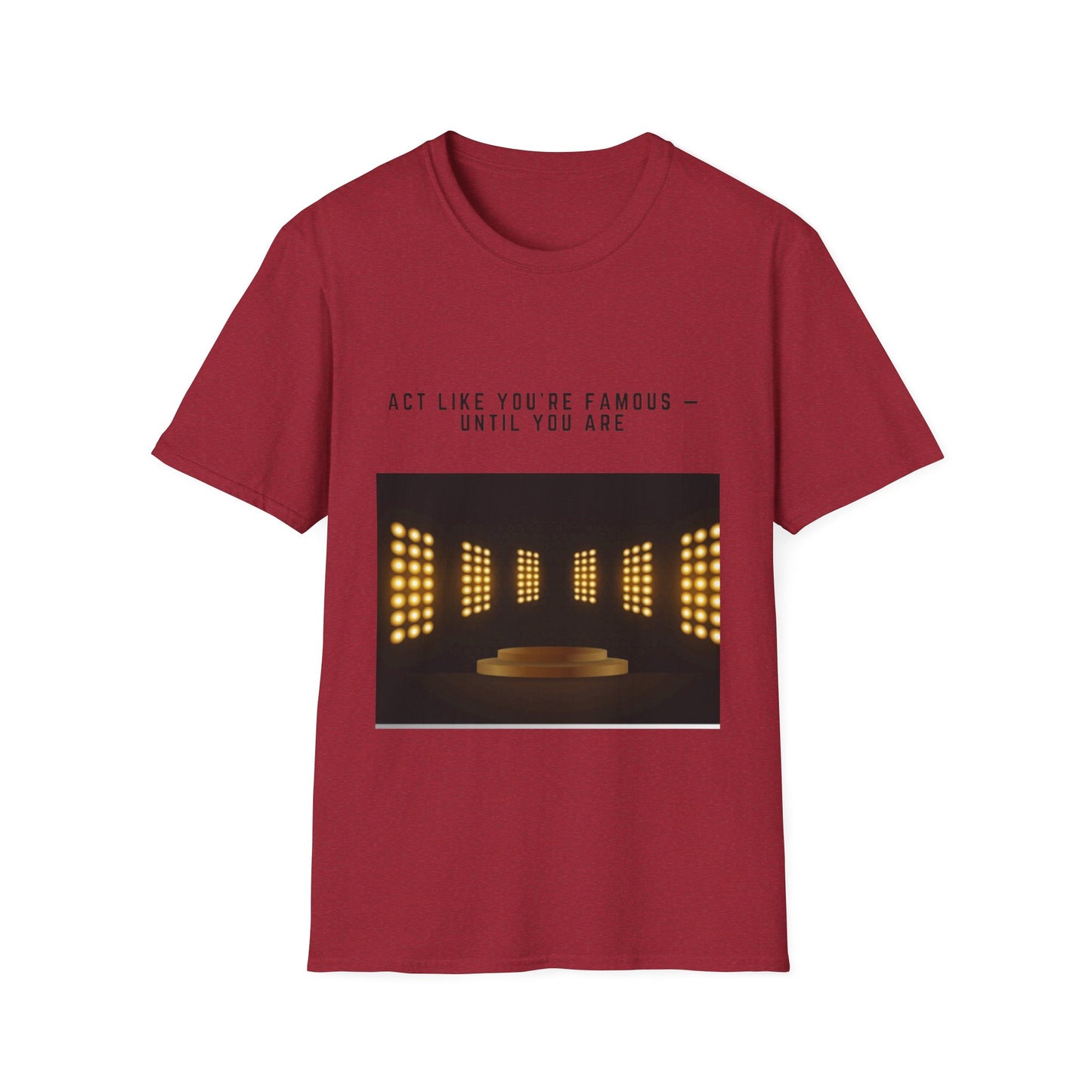 Famous Vibes T-Shirt – Unisex Softstyle Tee, Casual Wear with Motivational Message – Perfect Gift for Friends, Birthdays, or Celebrations