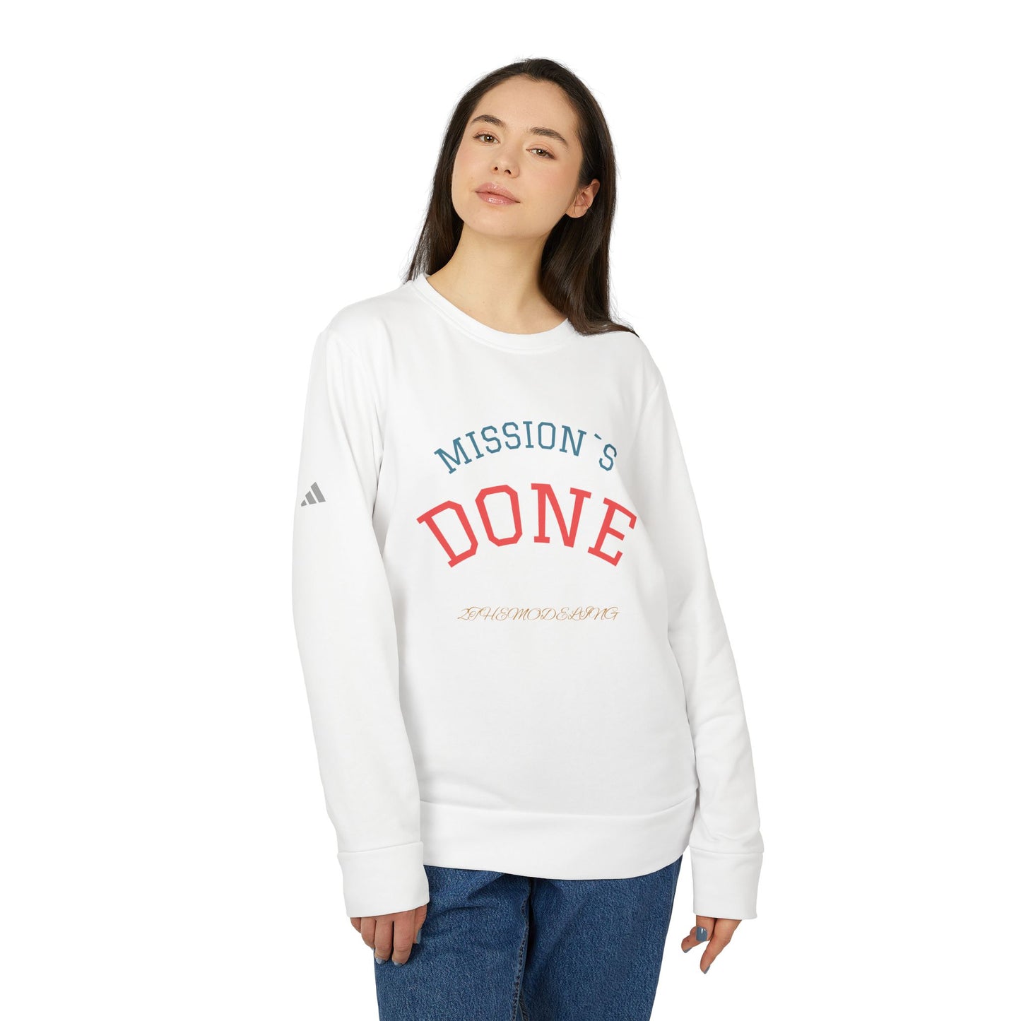 Fleece Sweatshirt – ‘Mission’s Done’ – Cozy, Relaxed Fit with Motivational Message for Comfort & Style