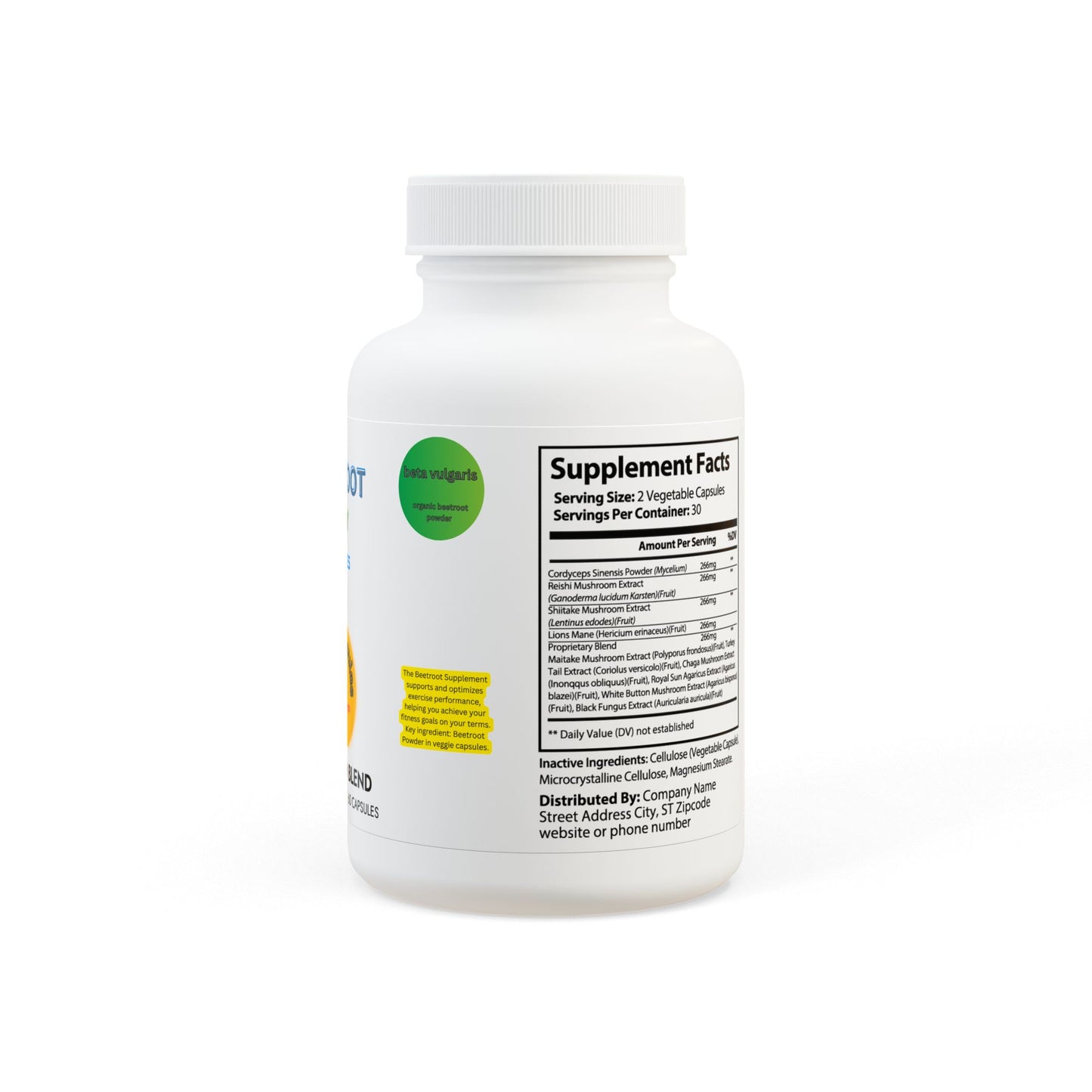 Beetroot Supplement – 60 Capsules | Supports Healthy Blood Flow, Natural Energy & Detoxification – Rich in Nitrates for Stamina, Circulation & Cardiovascular Health