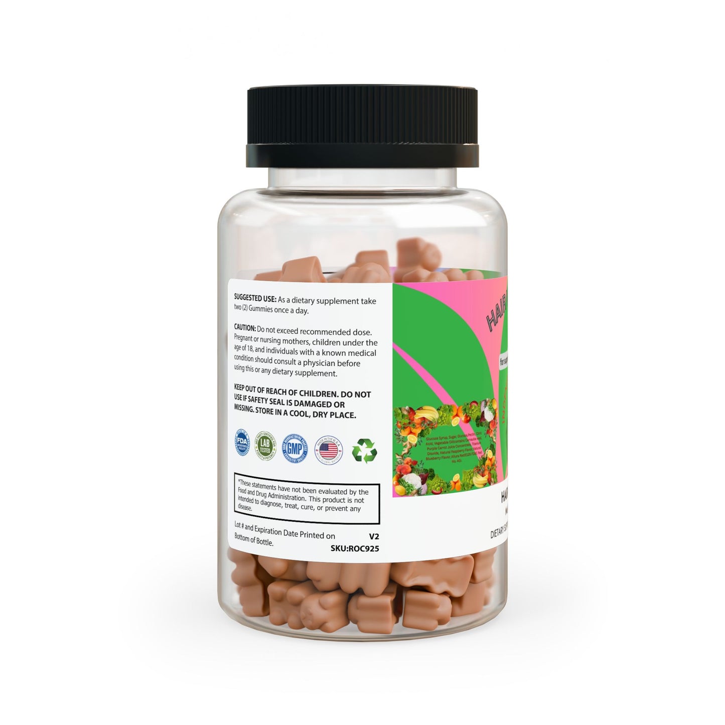 Hair Vitamin Gummies – 60 Gummies | Support Hair Growth, Strength & Thickness Naturally – Biotin, Vitamins A, C, E & Zinc for Healthy Hair, Skin & Nails