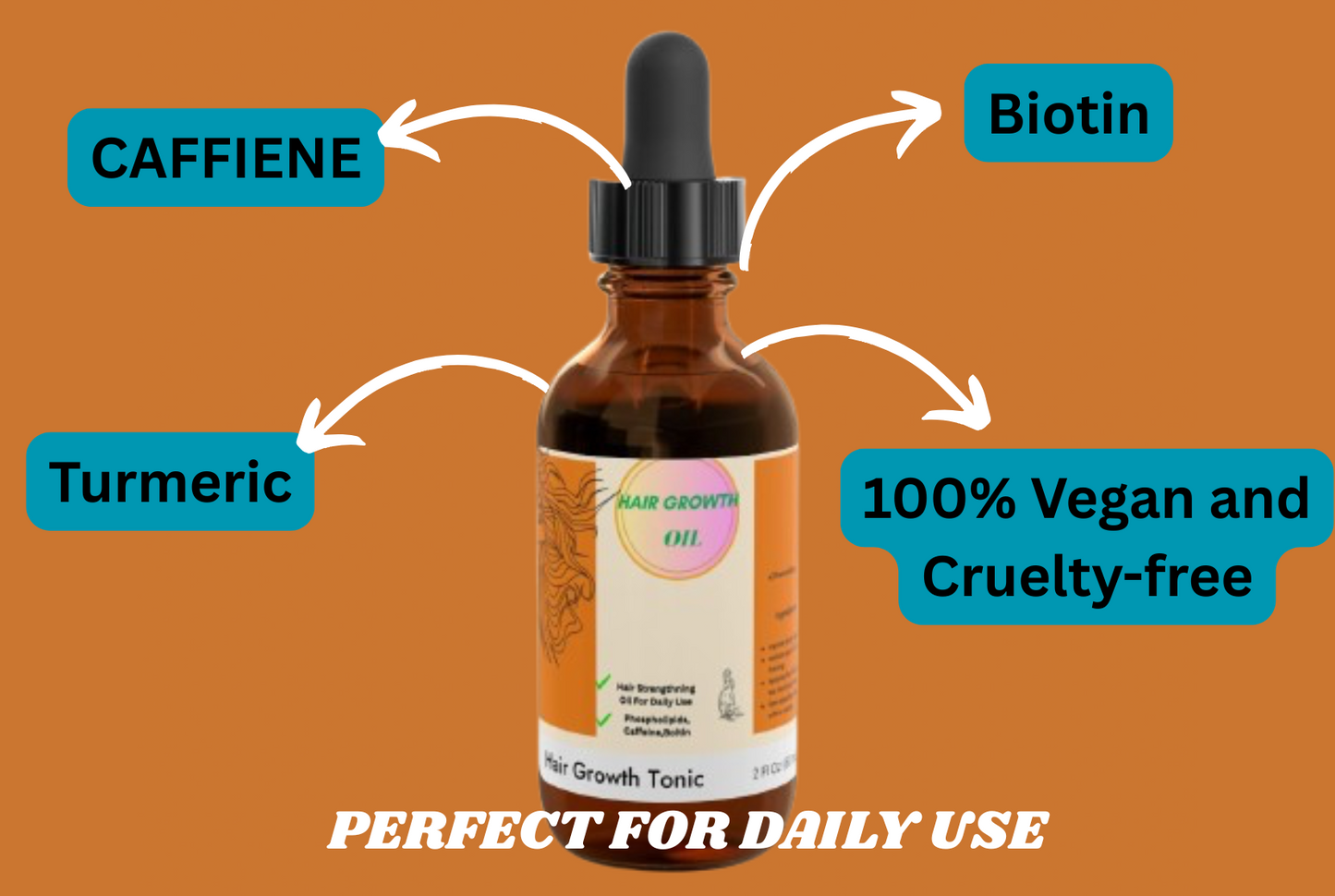 Hair Growth Tonic – 2oz | Natural Solution for Thicker, Stronger Hair – Supports Scalp Health & Reduces Hair Thinning – Nourishing Formula for Men & Women