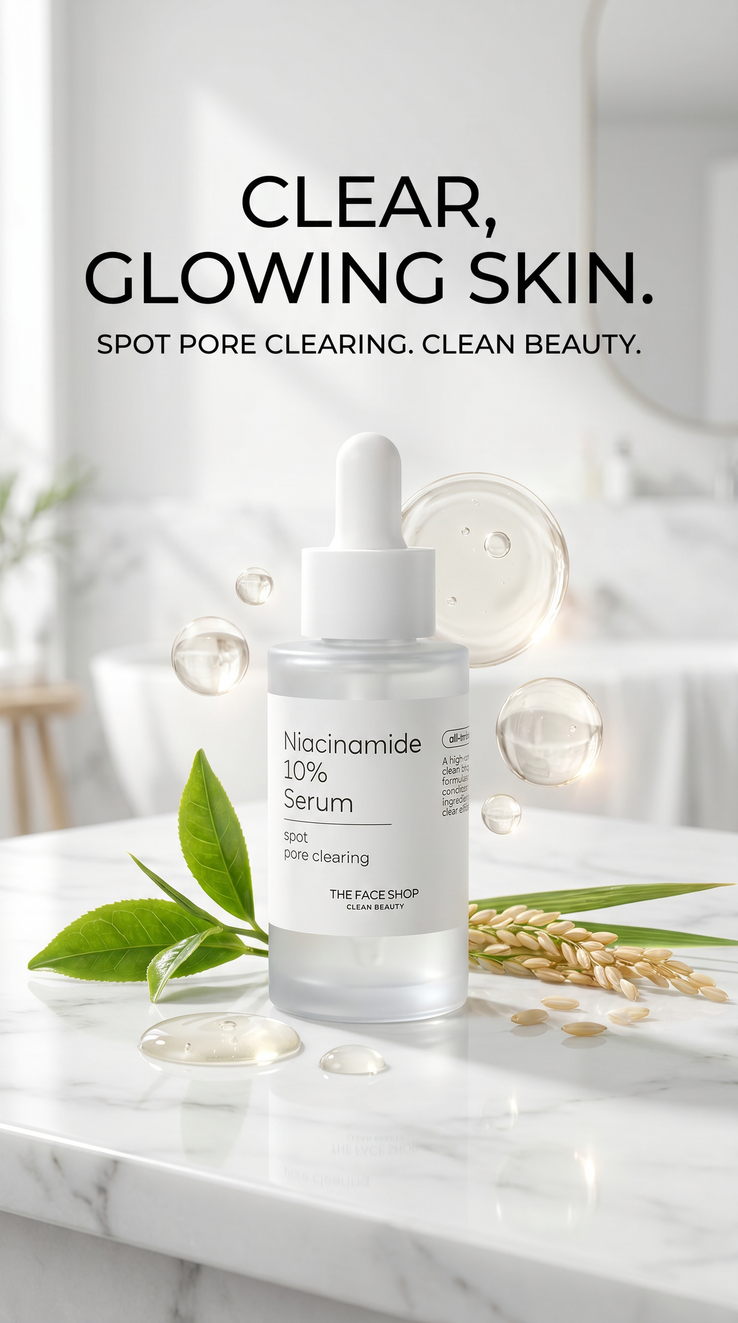 Niacinamide 10% + Peptide Face Serum – Pore & Oil Control
