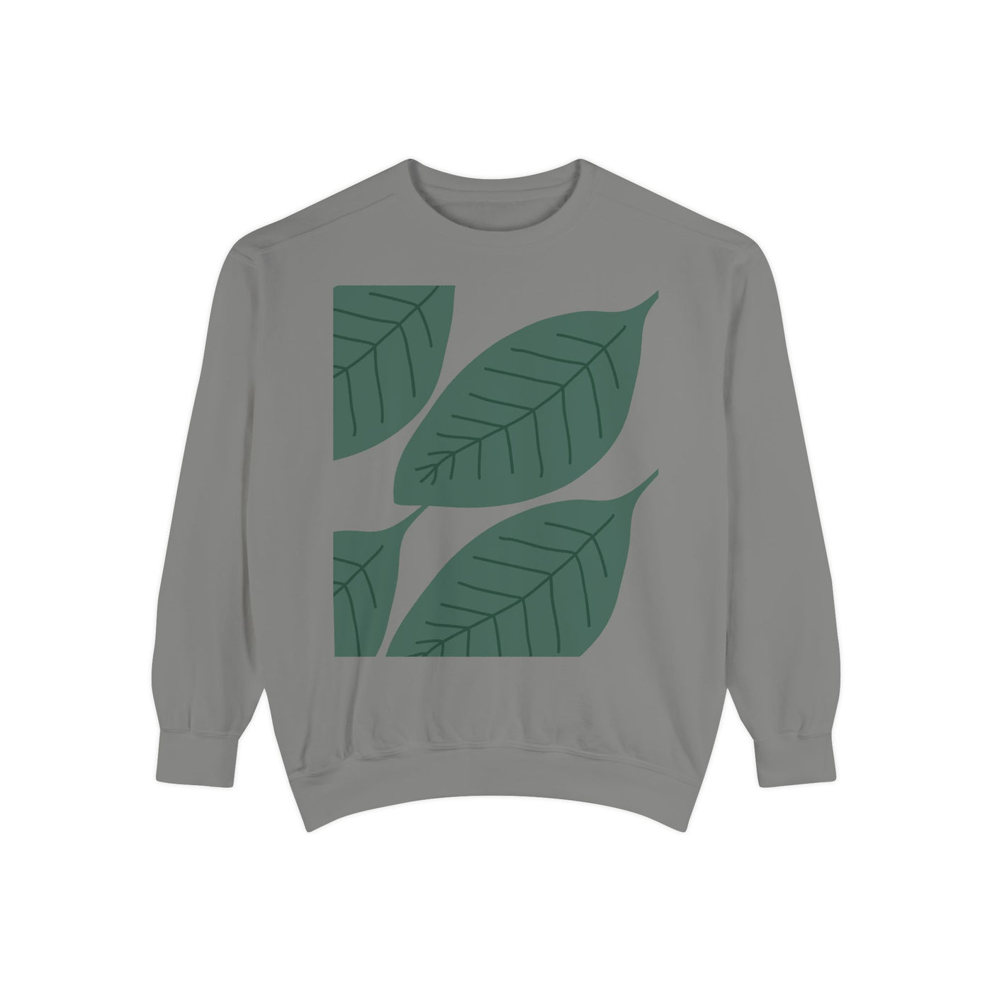 Leaf Print Unisex Sweatshirt – Eco-Friendly & Comfortable