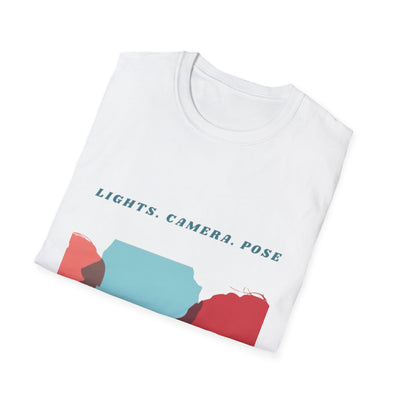 “Lights. Camera. Pose.” Creative Art T-Shirt – Unisex Graphic Tee