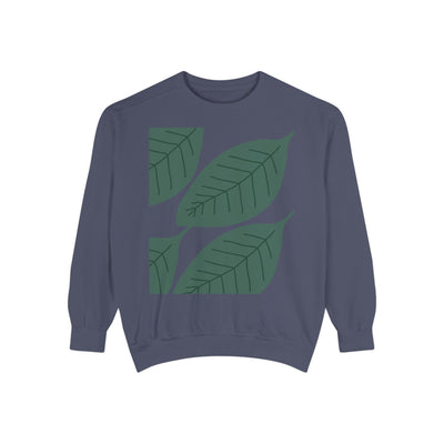 Leaf Print Unisex Sweatshirt – Eco-Friendly & Comfortable