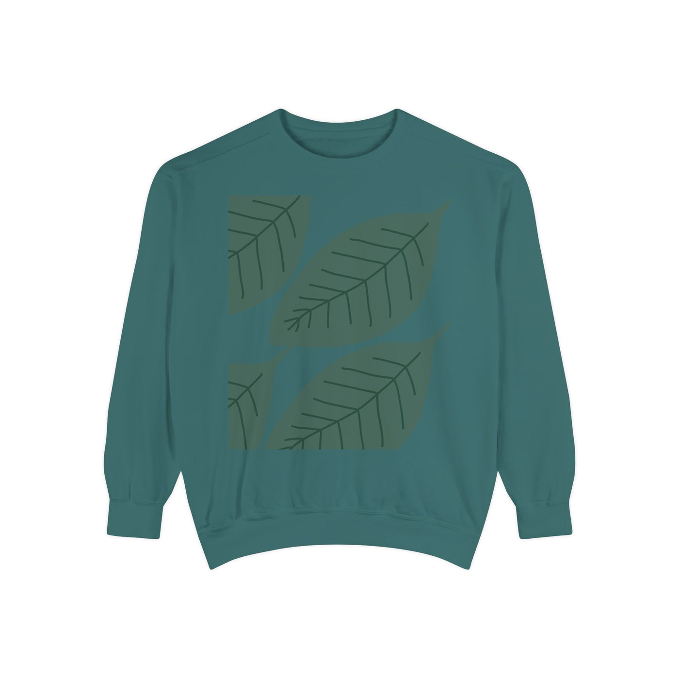 Leaf Print Unisex Sweatshirt – Eco-Friendly & Comfortable