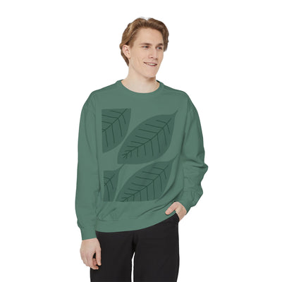 Leaf Print Unisex Sweatshirt – Eco-Friendly & Comfortable