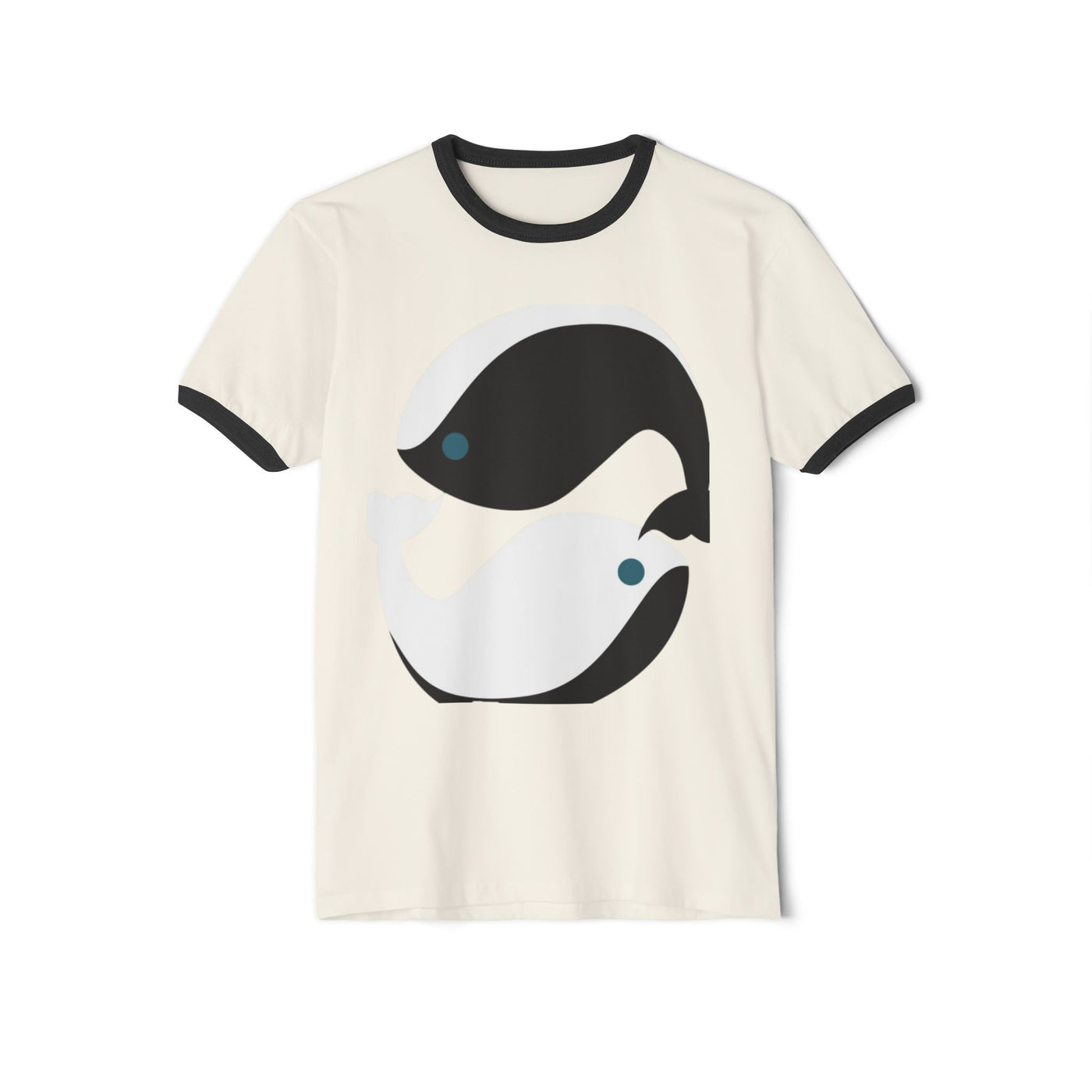 Whale Love Ringer T-Shirt – Eco-Friendly Cotton Tee | Casual & Sustainable