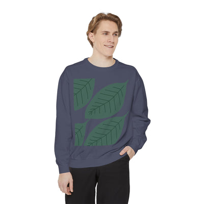Leaf Print Unisex Sweatshirt – Eco-Friendly & Comfortable