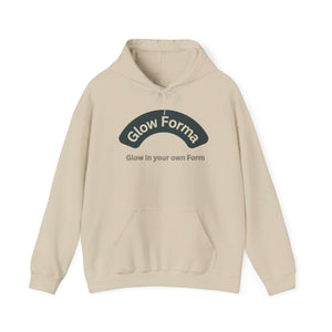 "Glow Forma Unisex Hoodie – Embrace Your Unique Glow graphic sweatshirt."

