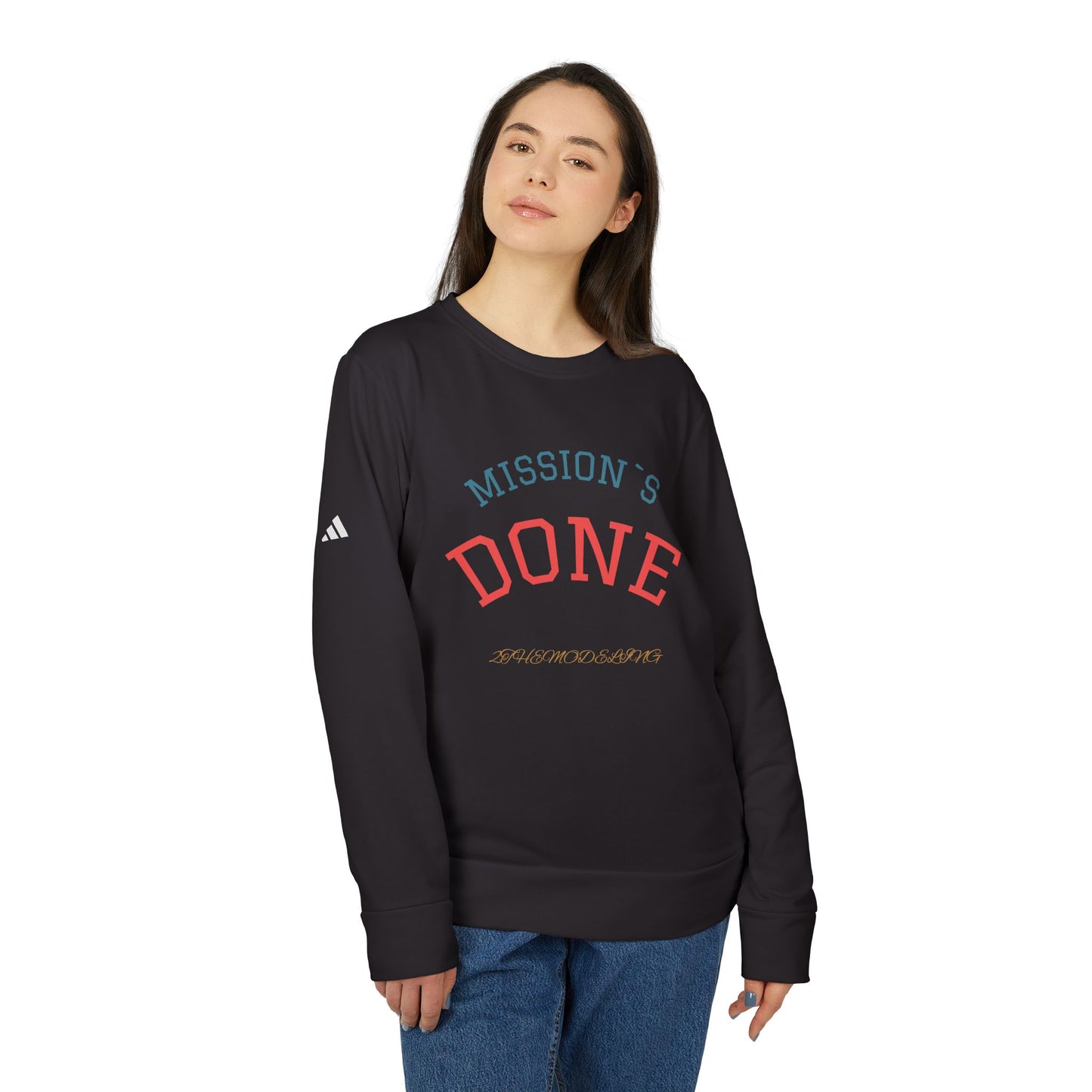 Fleece Sweatshirt – ‘Mission’s Done’ – Cozy, Relaxed Fit with Motivational Message for Comfort & Style