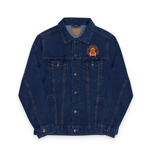 Vintage Wash Embroidered Denim Jacket – Unisex Stylish Outerwear with Artistic Embroidery – Durable, Bold, and Unique Statement Piece








