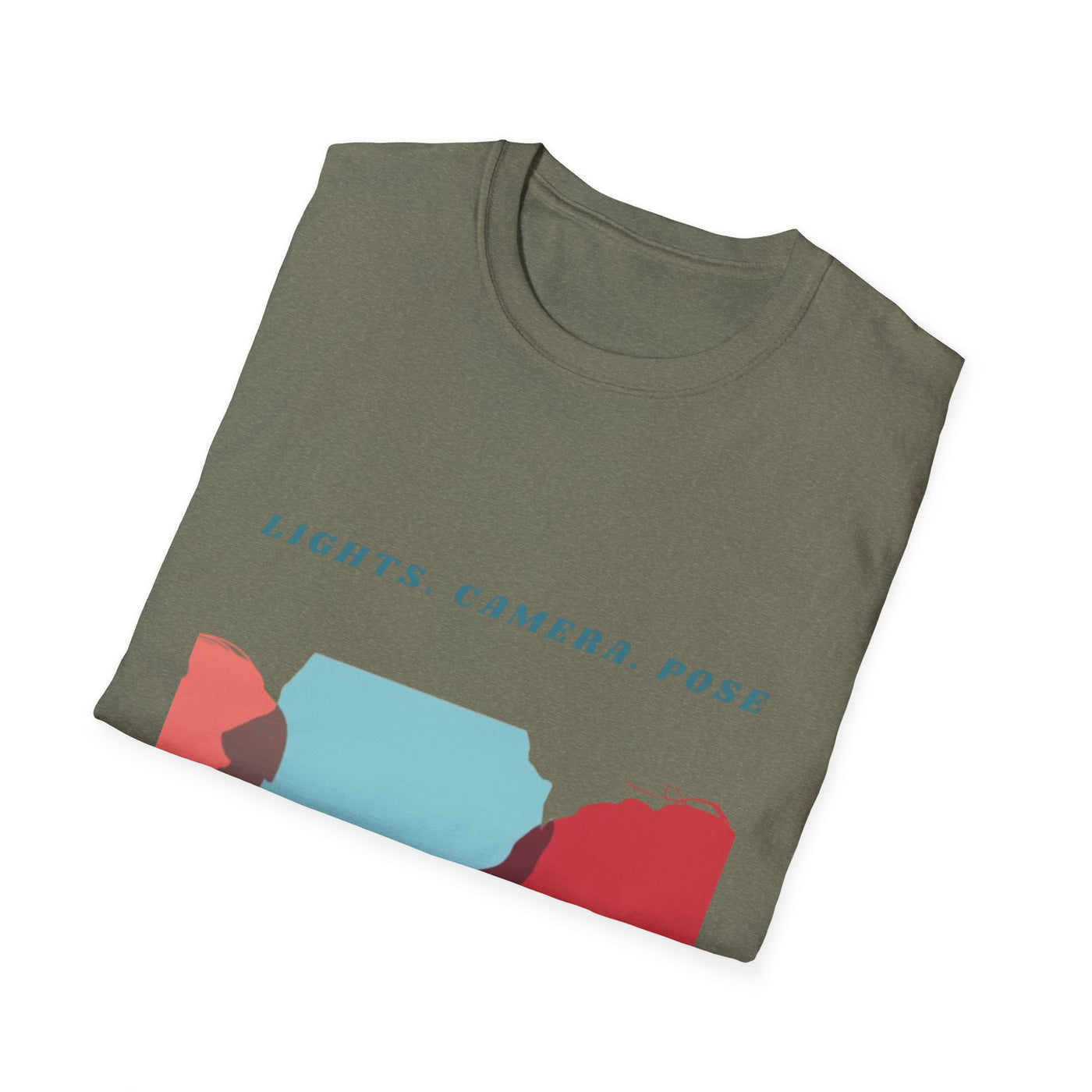“Lights. Camera. Pose.” Creative Art T-Shirt – Unisex Graphic Tee