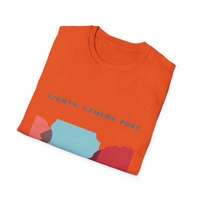 “Lights. Camera. Pose.” Creative Art T-Shirt – Unisex Graphic Tee