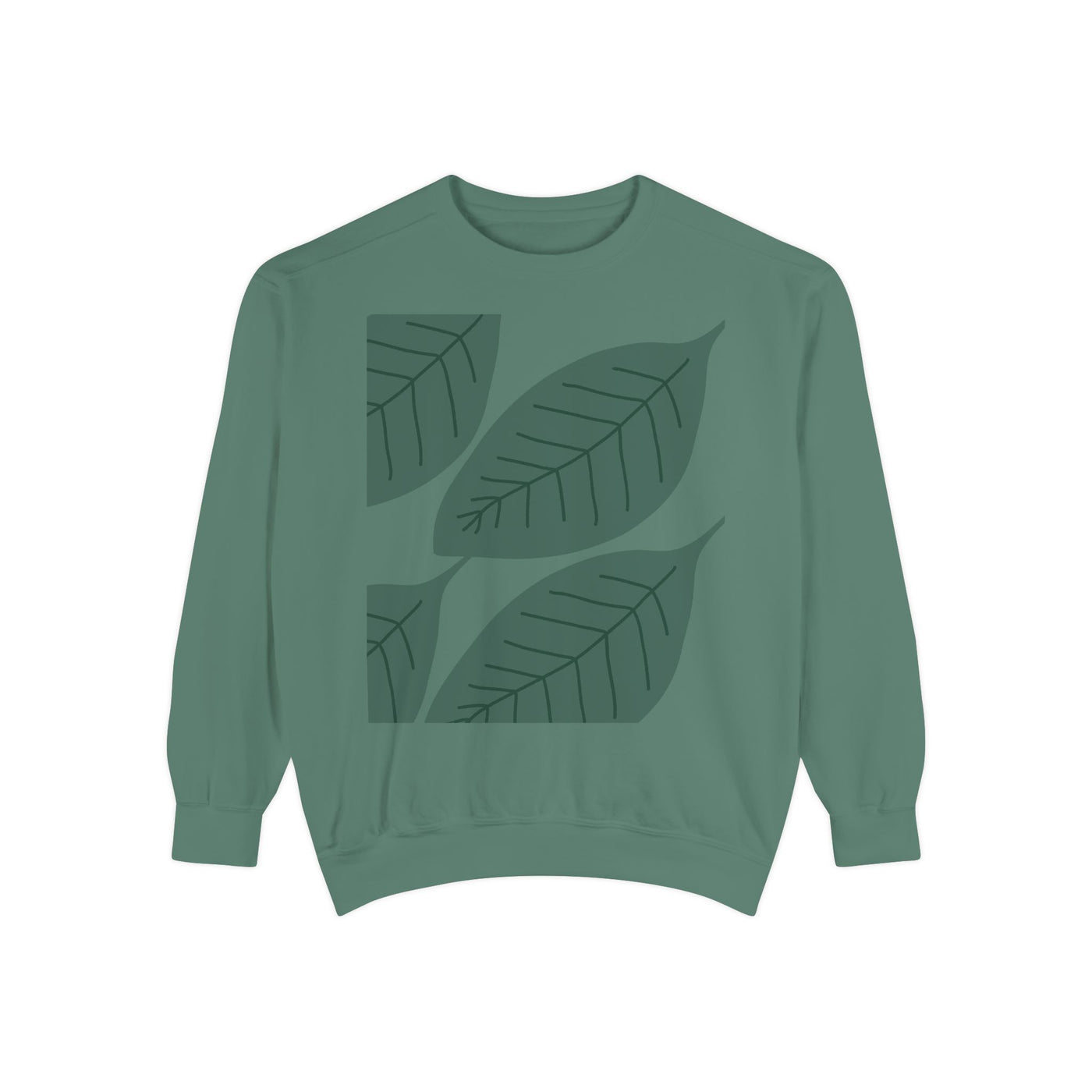 Leaf Print Unisex Sweatshirt – Eco-Friendly & Comfortable