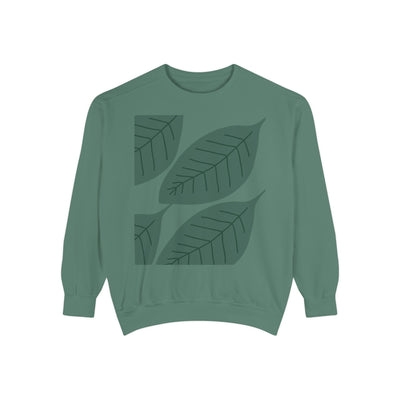 Leaf Print Unisex Sweatshirt – Eco-Friendly & Comfortable