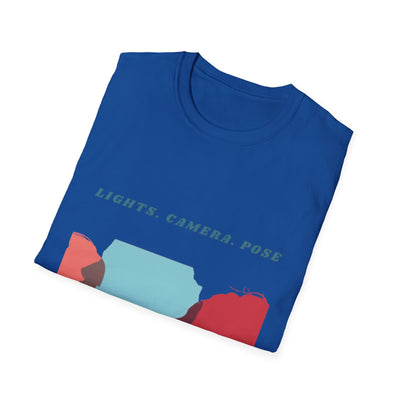 “Lights. Camera. Pose.” Creative Art T-Shirt – Unisex Graphic Tee
