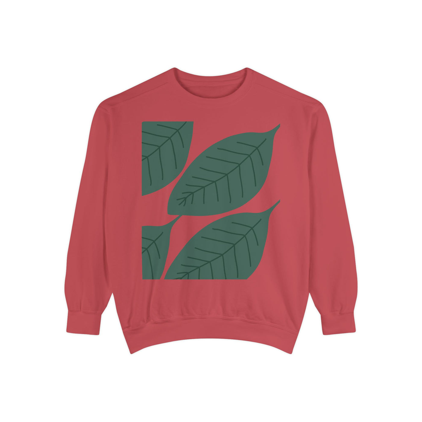 Leaf Print Unisex Sweatshirt – Eco-Friendly & Comfortable