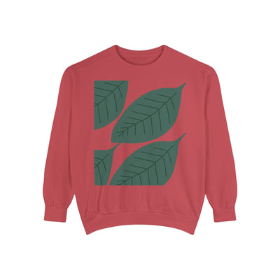 Leaf Print Unisex Sweatshirt – Eco-Friendly & Comfortable