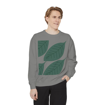 Leaf Print Unisex Sweatshirt – Eco-Friendly & Comfortable