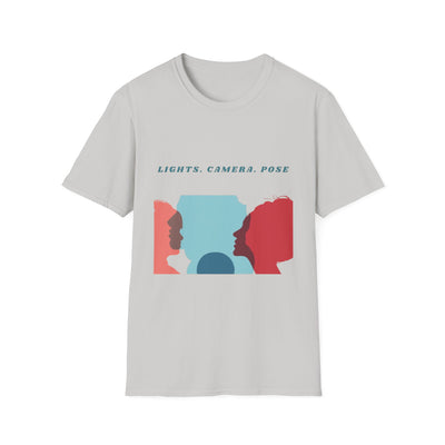 “Lights. Camera. Pose.” Creative Art T-Shirt – Unisex Graphic Tee