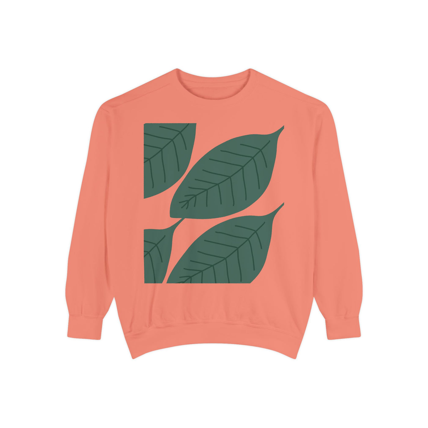 Leaf Print Unisex Sweatshirt – Eco-Friendly & Comfortable