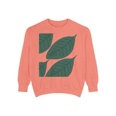 Leaf Print Unisex Sweatshirt – Eco-Friendly & Comfortable