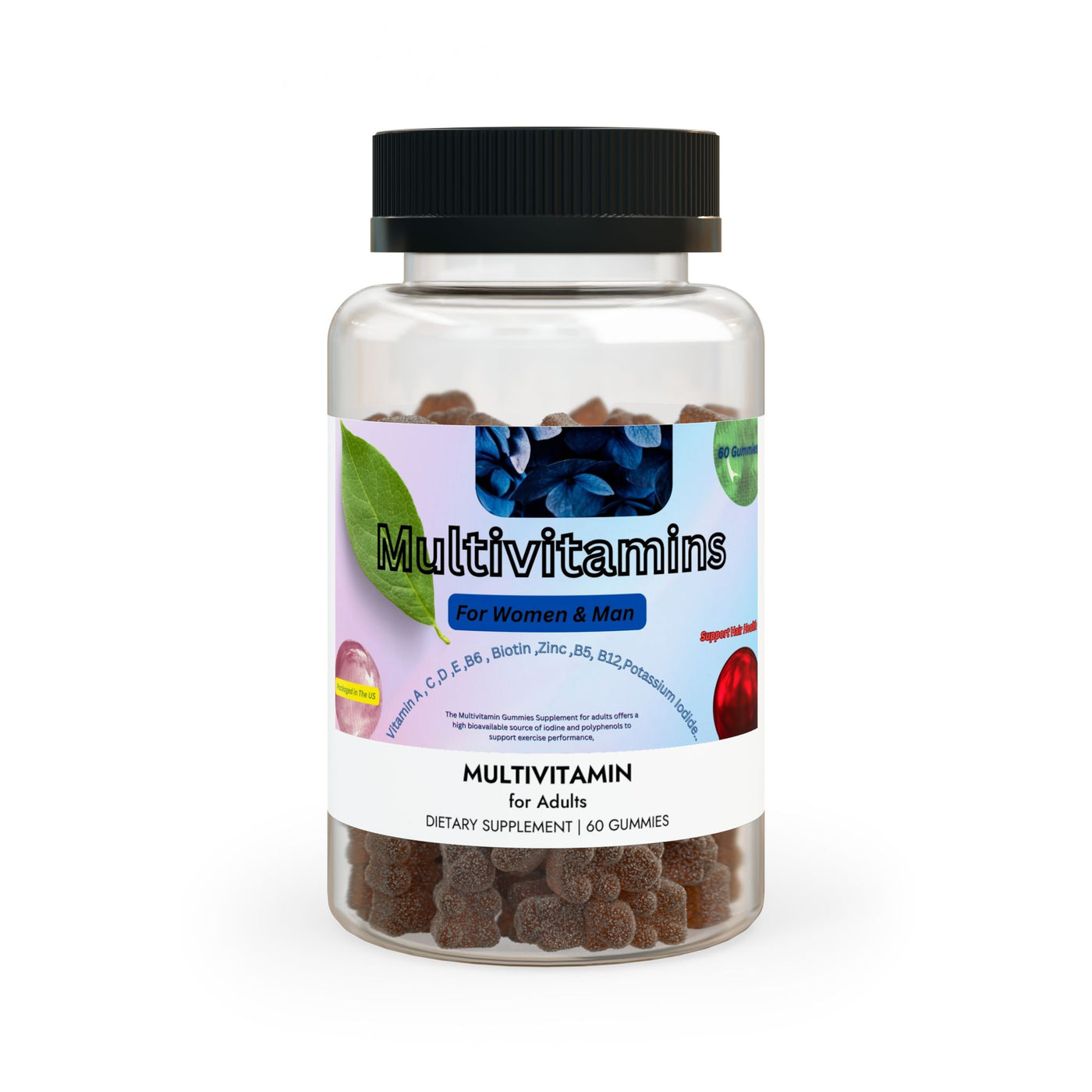 Multivitamin Gummies for Adults – 60 Gummies | Essential Daily Vitamins & Minerals for Energy, Immunity & Wellness | Tasty & Convenient








