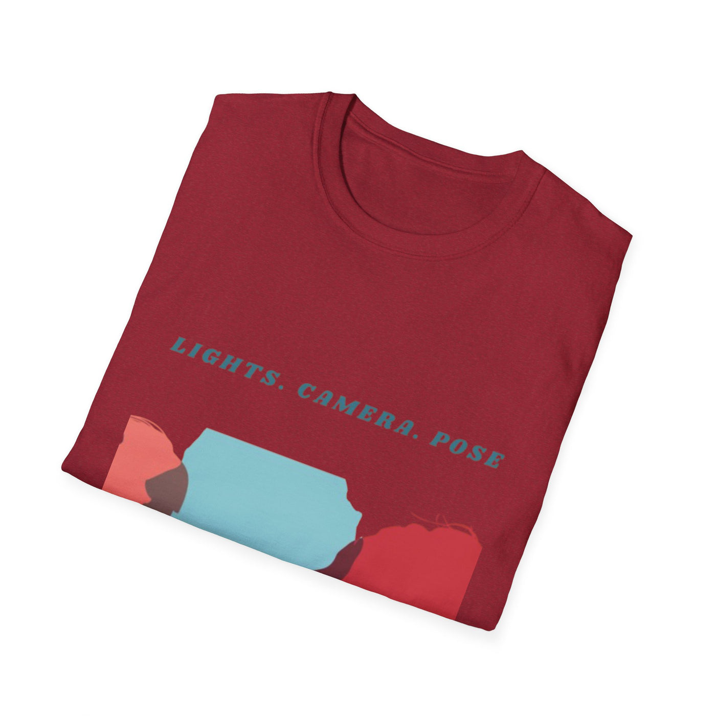 “Lights. Camera. Pose.” Creative Art T-Shirt – Unisex Graphic Tee