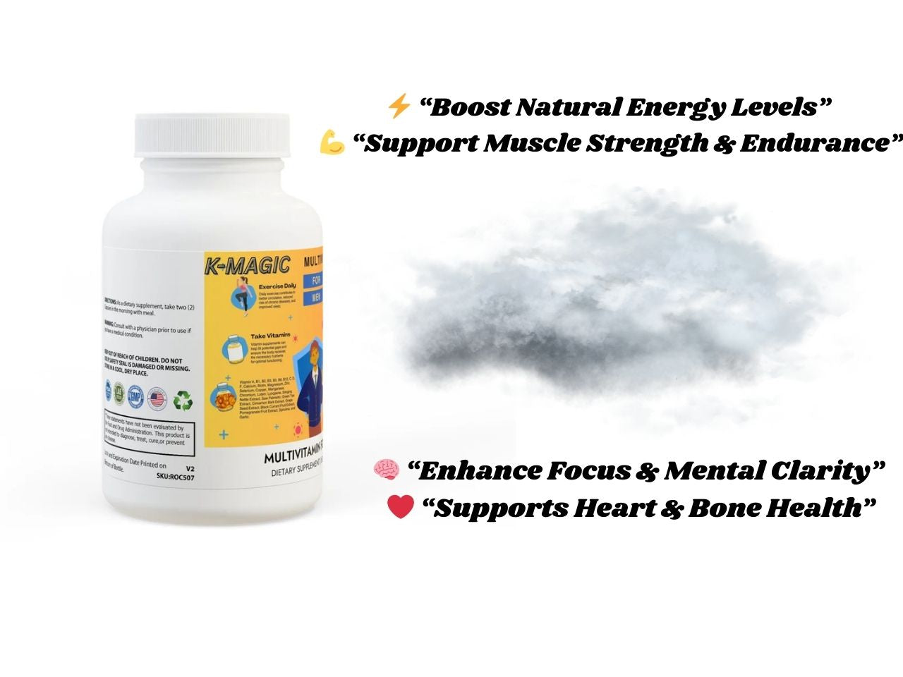 Men’s Multivitamin  – Daily Vitamins & Minerals for Wellness