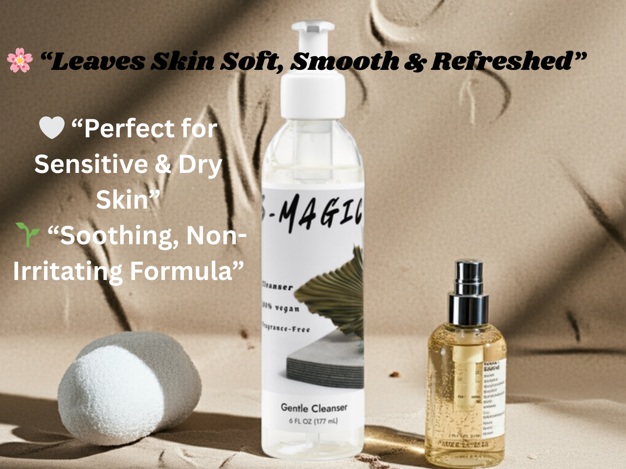 Gentle Face & Body Cleanser 6oz–Hydrating & Soothing for Sensitive Skin