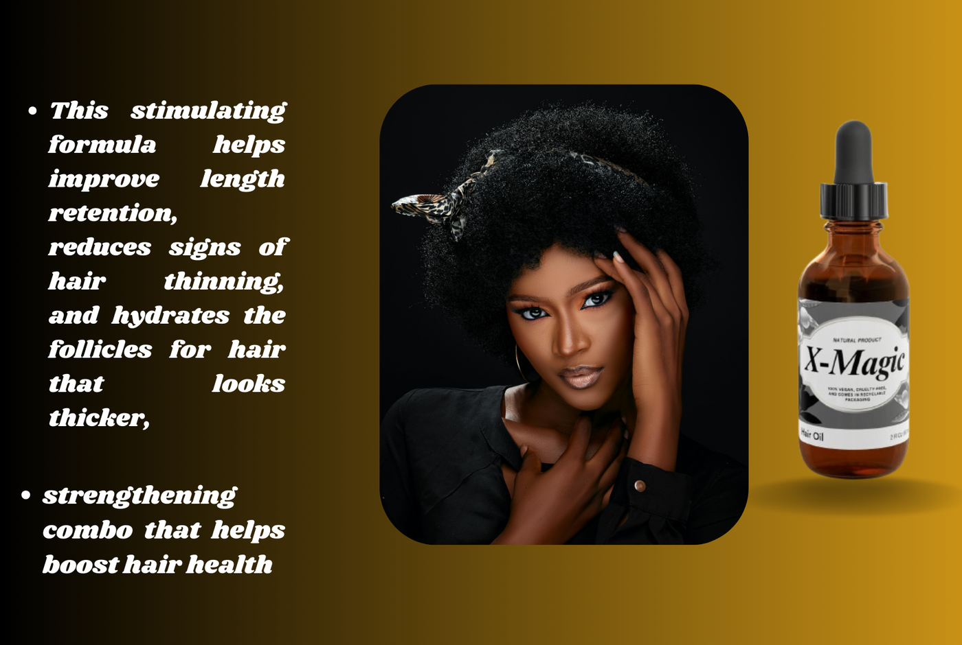 Hair Oil 2oz – Strengthens, Moisturizes & Promotes Healthy Hair